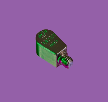 An A/27/e accelerometer shot in purple background