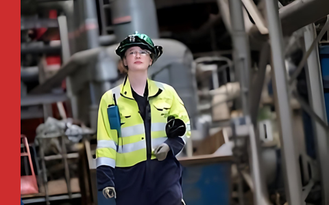 Female engineer on SSE Power Station at Peterhead